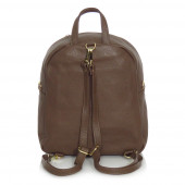 Rucsac din piele naturala, model DiAmanti Salvo Taupe Scuro